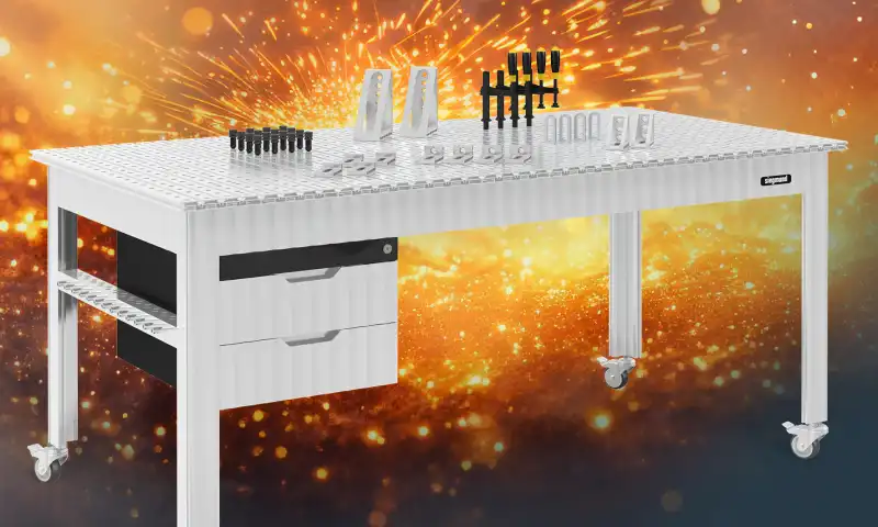 Siegmund S16 alumínium vázas munkaasztal, 2000 x 1000 mm